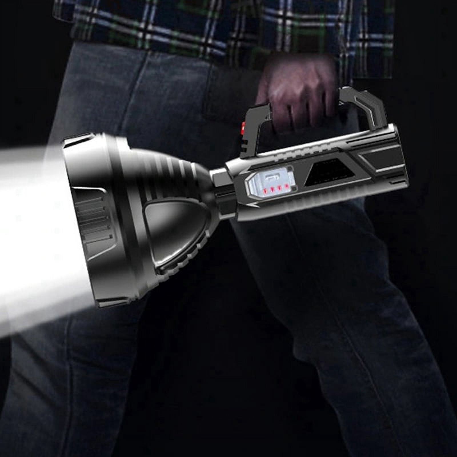 2X Strong Light Portable Flashlight USB Rechargeable Abs Outdoor LED Multi-Function Household Searchlight Portable Lamp