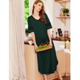 thumbnail image 4 of Ekouaer Long Nightgown, Womens V Neck Loungewear Oversized Sleepwear Loose Sleep Dress, 4 of 6