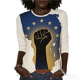 thumbnail image 2 of Xuyuer Black History Shirts for Women I Am Black History Month Shirt Round Neck Graphic African American 3/4 Sleeve Tee Tops, 2 of 9