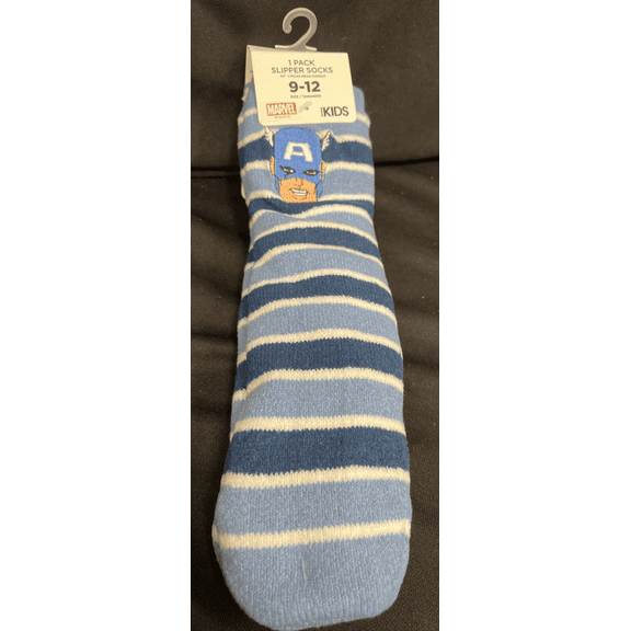 Cotton-On Kids Marvel Captain America Slipper Socks sz 9-12