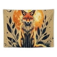 thumbnail image 5 of Creowell  Fox Rabbit Tapestry Moon Phase Tapestry Animal Plant Tapestries Aesthetic Orange Tapestry Trippy Nature Tapestry Wall Hanging for Room  40x60inch, 5 of 6