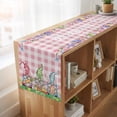 thumbnail image 6 of Table Runners 70 Inches Long Dress Scarves, Easter Bunny Gnomes Farmhouse Coffee/Dining/Kitchen Table Decor, Holiday Table Runner, Spring Easter Eggs Floral Pink Plaid 13x70 Inch, 6 of 9
