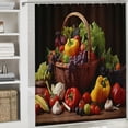 thumbnail image 6 of Creowell Arcimboldo Vegetables Neoplasticism Pretty Shower Curtain 100% Polyester Fiber Bathroom Decor Set with Hooks 36x72, 6 of 7