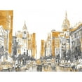 thumbnail image 3 of Pinto, Patricia 24x19 Black Modern Framed Museum Art Print Titled - Golden City, 3 of 5
