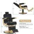 thumbnail image 5 of BarberPub Heavy Duty Metal Barber Chair All Purpose Recline Salon Beauty Spa Styling Equipment 3825, 5 of 9
