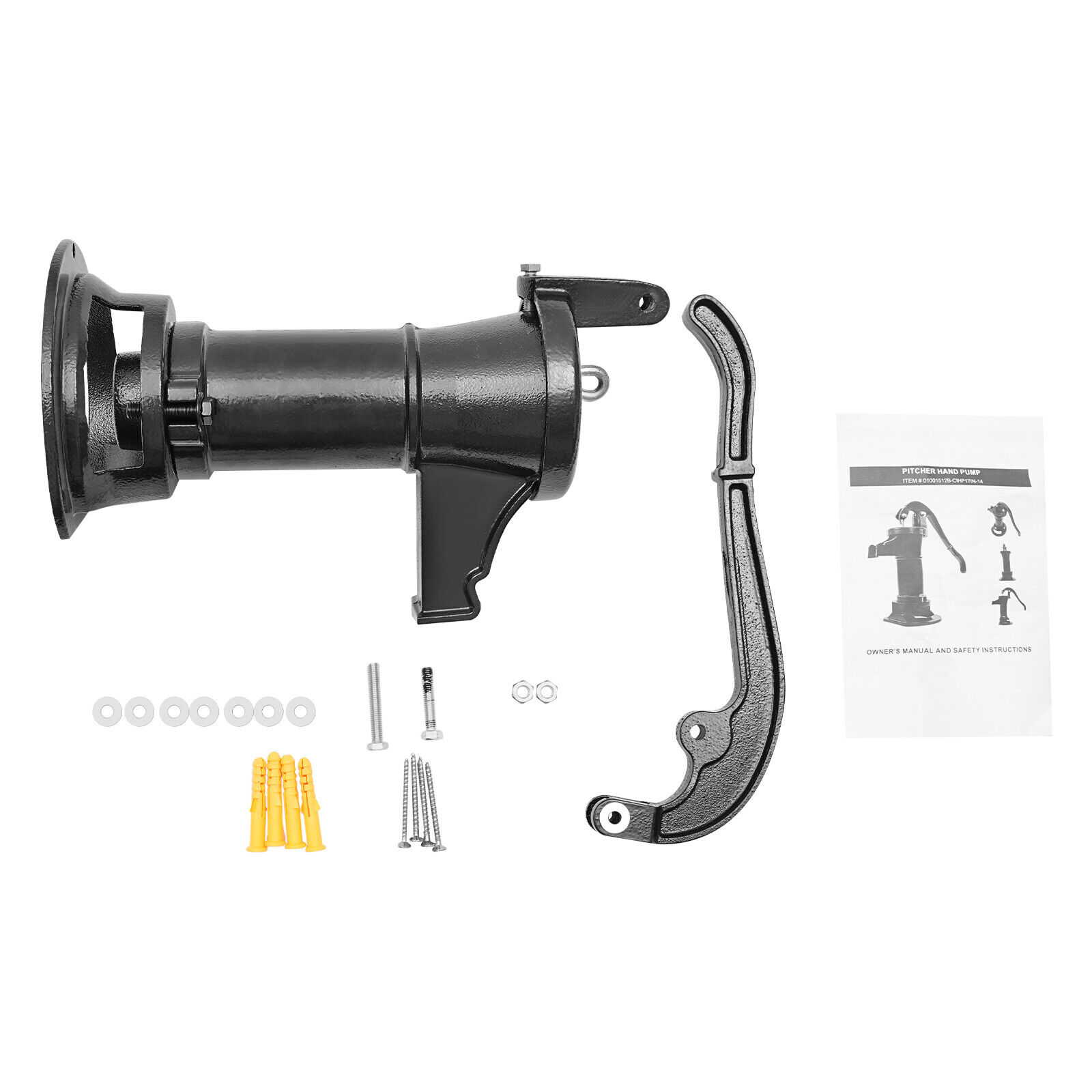 Antique Pitcher Pump for Well, Water Pump Hand Well Pump Kit with Handle, 25 FT Max. Lift, 5Gal/mim Max. Flow Manual Well Pump for Gardens Parks Ponds