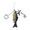 thumbnail image 2 of Llavero Pescado Acrílico Encantador Joyas Pez Regalo () Púrpura, 2 of 9