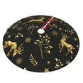 thumbnail image 2 of Kll 48" Christmas Tree Skirt Christmas Gold Deers1 Xmas Tree Skirts Mat For New Year Xmas Holiday Party Indoor Outdoor Home Decoration, 2 of 9