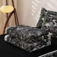 thumbnail image 6 of Homewish Spooky Skull Zipper Twin Comforter Sets with Fitted Sheet and 2 Pillowcases For Adults Teens,Flower Halloween Zipper Bedding Set,Green,Black Reversible,4pcs, 6 of 8
