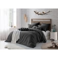 thumbnail image 1 of Natural Crinkle Fabric Ultra Soft Solid Duvet Cover Set - Zipper Closure, 1 of 3