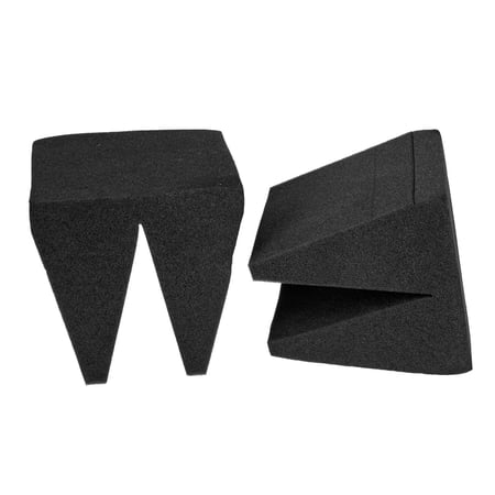 OULII 2Pcs Black Acoustic Foams Soundproof Padding for Home Studio and Office Use