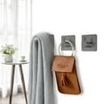 thumbnail image 5 of Fotosnow Ganchos Adhesivos Colgador De Toallas Ganchos De Pared para Colgar Abrigo Sombrero Toalla Gancho para Albornoz Montaje En Pared Acero Inoxidable Impermeable - Baño Y Dormitorio Gris 4 Paquete, 5 of 5