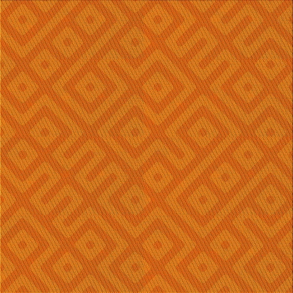 Ahgly Company Machine Washable Indoor Square Transitional Neon Orange Area Rugs, 8' Square