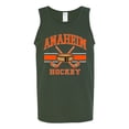 thumbnail image 2 of Wild Bobby City of Anaheim Hockey Fantasy Fan Sports Men's Tank Top, Forest Green, XX-Large, 2 of 5