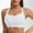 White, variant on Swuxness Women's Push Up Wireless Bra, Women Tank Style Sports Yoga Bra, Women Sports Motion Control Fixed Cup Back Strap Fitness Push Up Comfortableable Bra Gray, 42/95AB