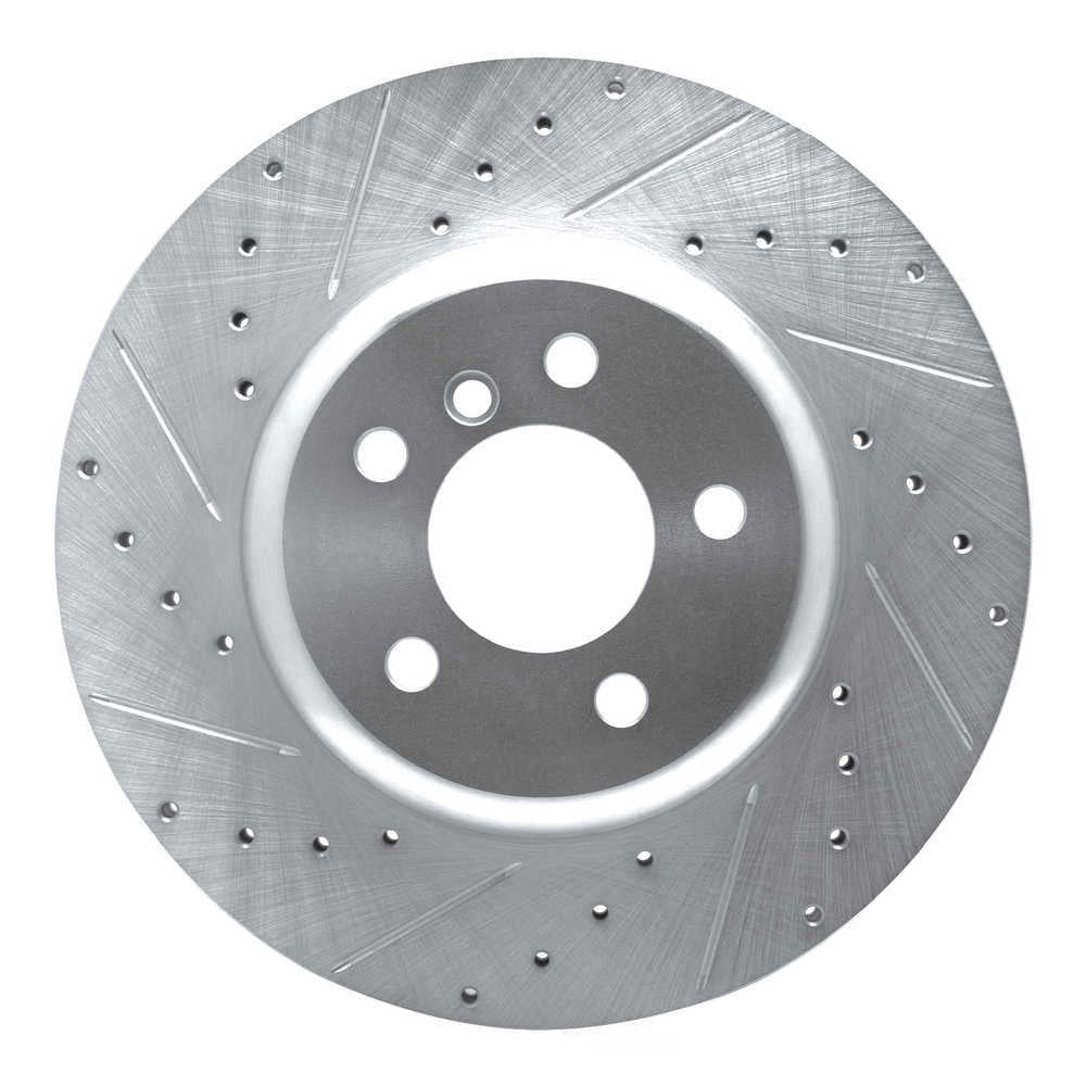 Dynamic Friction Company 631-31114L DFC Brake Rotor - Drilled And Slotted - Silver