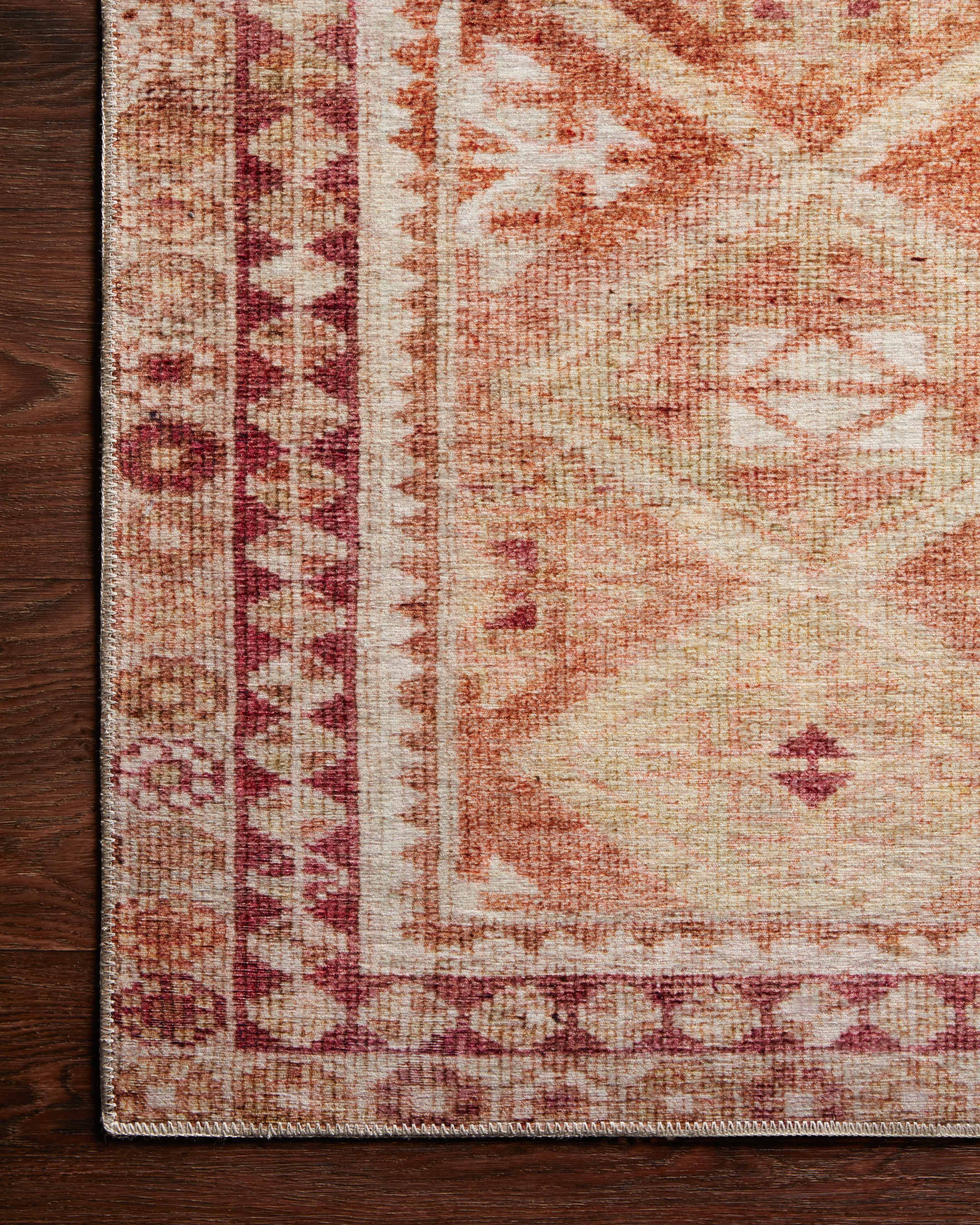 Loloi II Layla LAY-16 Printed Natural / Spice Area rug 2'-0" x 5'-0"