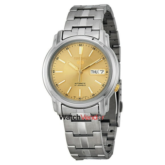 Seiko Automatic Champagne Dial Stainless Steel Men's Watch SNKL81