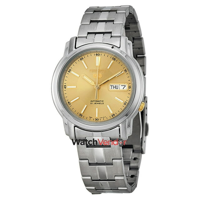 Seiko Montre Automatique pour Homme en Acier Inoxydable à Cadran Champagne SNKL81