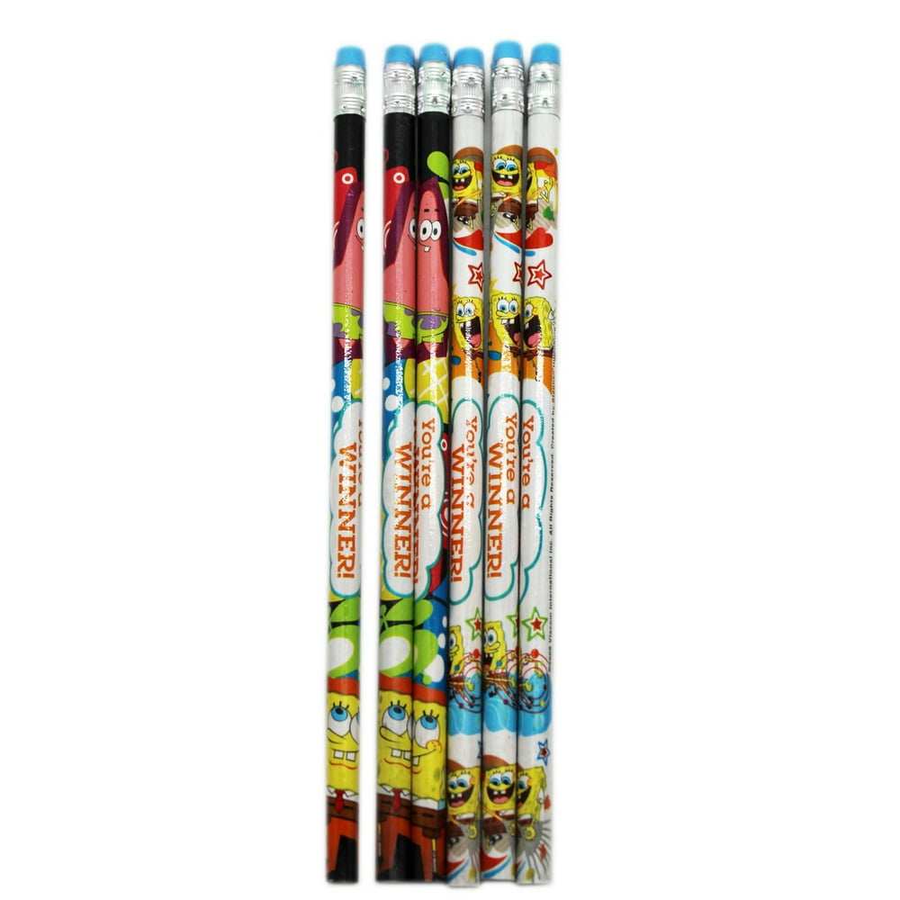 Spongebob Squarepants TwoDesign Personalized Pencil Pack (6 Pencils