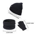thumbnail image 4 of Men Women Scarf Gloves Set Warm Soft Thick Thermal for Outdoor Sports Black, 4 of 7