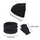 thumbnail image 4 of Conjunto de guantes y bufanda de algodón grueso y cálido para invierno, ideal para ciclismo, senderismo, escalada y actividades al aire libre. Negro, 4 of 7