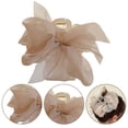 thumbnail image 2 of Clip Mesh Bow Grip Cabello elegante Cabello femenino Gran tamaño Café dulce Sywqhk Libre de BPA, 2 of 3