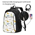 thumbnail image 2 of Balery Dinosaur Mochila con carga USB para hombre y mujer - Mochila impermeable y antirrobo para laptop con puerto USB para viajes, trabajo, 2 of 7