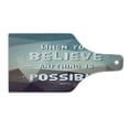 thumbnail image 2 of Saying Cutting Board, When You Believe Anything is Possible Polygonal Pattern Background Modern Print, Decorative Tempered Glass Cutting and Serving Board, Wine Bottle Shape, Teal Brown, by Ambesonne, 2 of 5