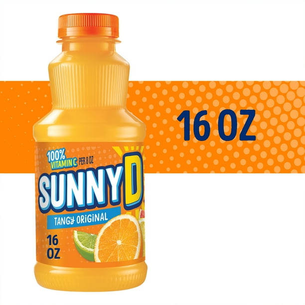 SUNNYD Tangy Original Shelf Stable Orange Juice Drink, 16 FL OZ Bottle