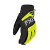 FXR Helium Snowmobile Gloves Waterproof Micro Fleece Insulated Hi-Vis Black - Small 210805-6510-07