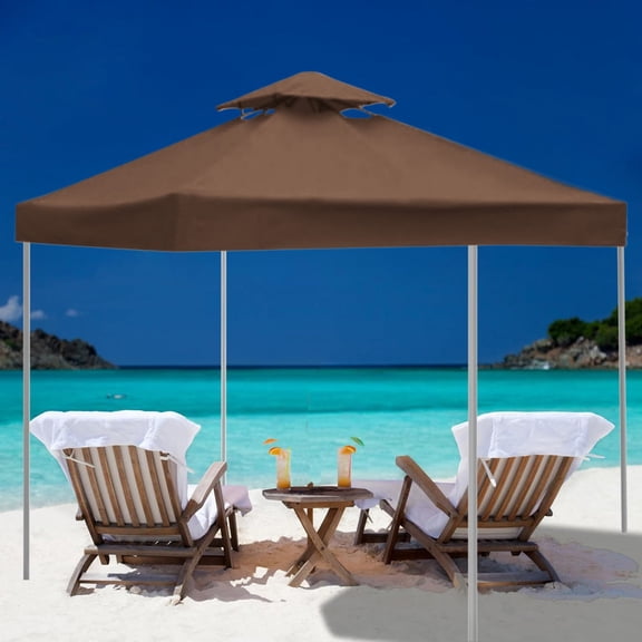 10X10Ft Replacement Cover 2 Tier Gazebo Roof Sunshade Outdoor Cover Sunshade Patio Pavilion