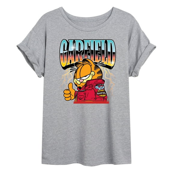 Garfield - Motorcycle Garf - Women's Oversized Graphic T-Shirt