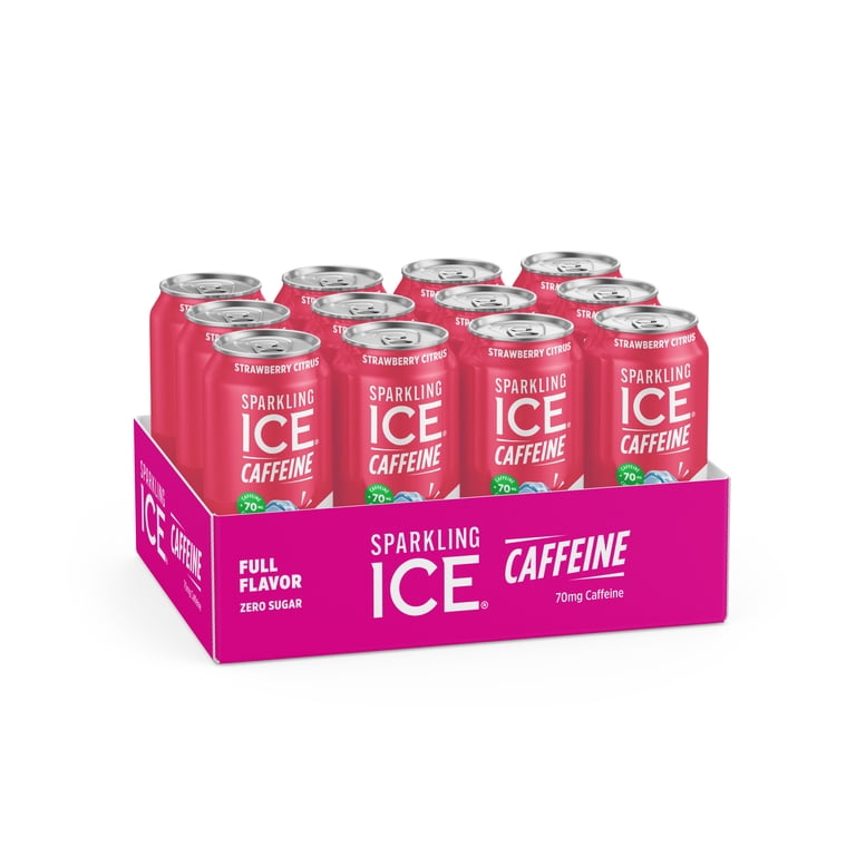 Sparkling Ice Caffeine Strawberry Citrus, 16 fl oz Cans, 12 Pack photo 2