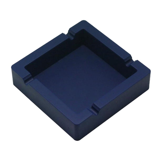 Cuadrado de Silicona, 4 Ranuras de Doble , Ecológico, Resistente a Las Caídas, para Cigarros, para Ktv, Exterior, azul real Macarena Cenicero irrompible