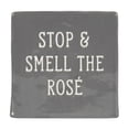 thumbnail image 1 of Linden “Stop & Smell the Rosé” Porcelain Tabletop Square Art Plaque, 1 of 4