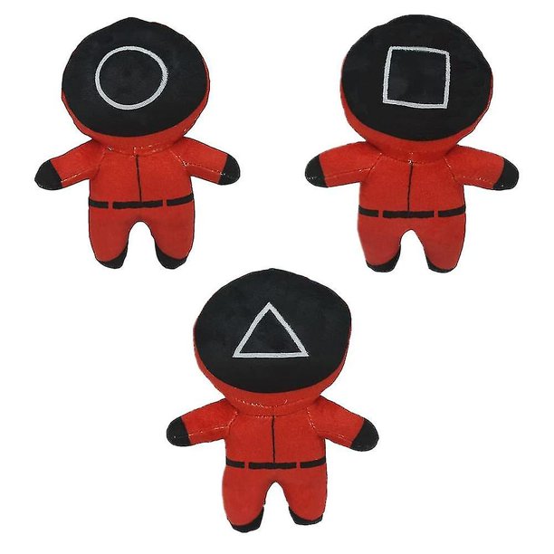 2021 Juguete de peluche del juego del calamar del hombre enmascarado Juguete de peluche de 7,8 pulgadas, (3 piezas) Hy