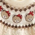 thumbnail image 7 of XAOWF Toddler Kids Girls Bulky Yarn Sweaters Cute Animal Graphic Long Sleeve Thickened Casual Knitwear Daily Wear Leisure Stylish Tops 5-6 Years, 7 of 7