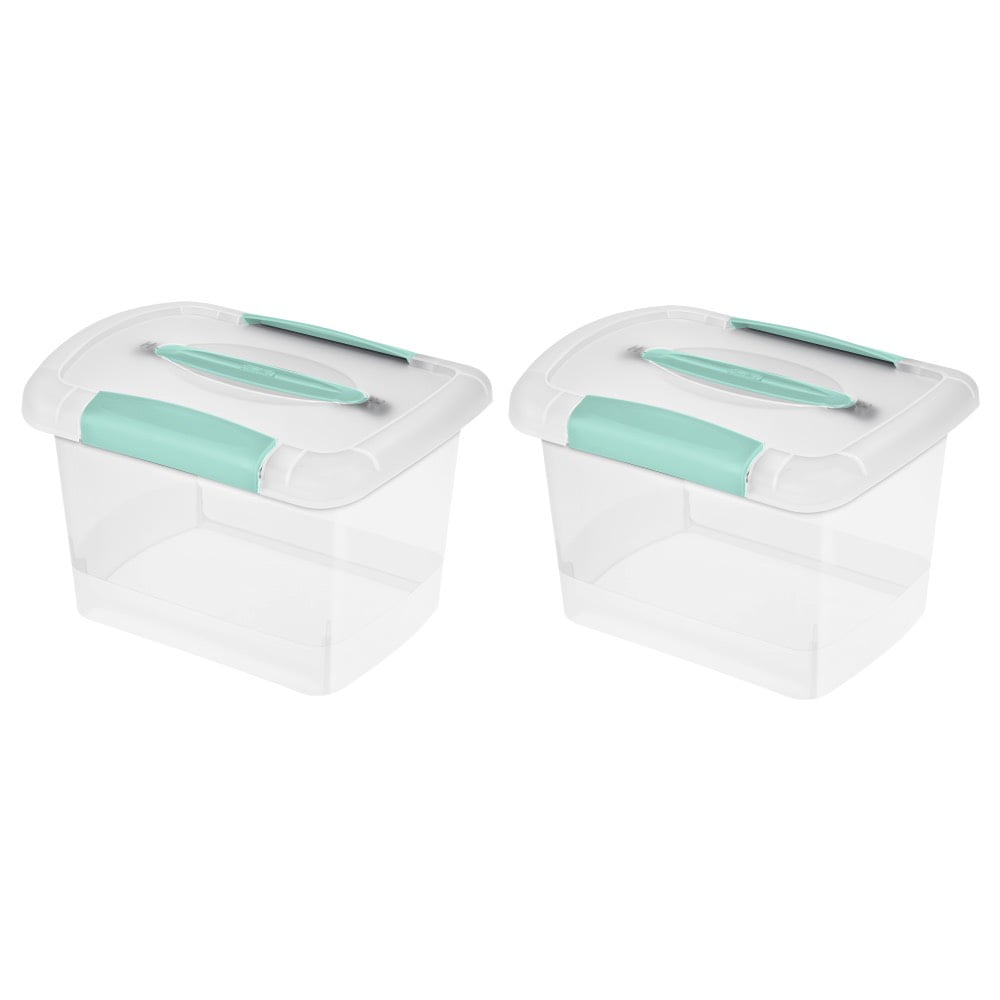 small plastic tote with handle