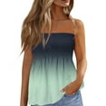thumbnail image 2 of Women's Trendy Backless Tube Tops Strapless Bandeau Tanks Sexy Summer Casual Tank Tops Green XL, 2 of 6