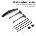 thumbnail image 3 of Road Bike Fenders 700c Mudguards with Tail Light Quick-Release Rear Bicycle Fender Set Lightweight 700c Fenders Mud Guard, 3 of 8