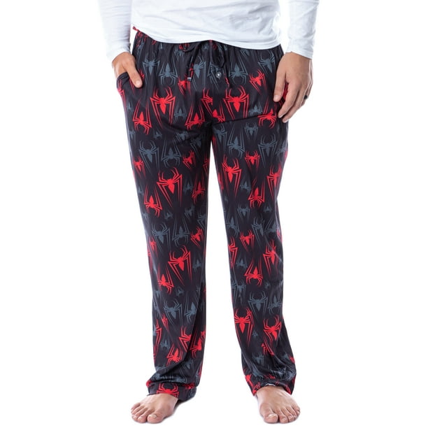 Marvel Mens' Spider-Man Vintage Superhero Icon Sleep Pajama Pants (X ...