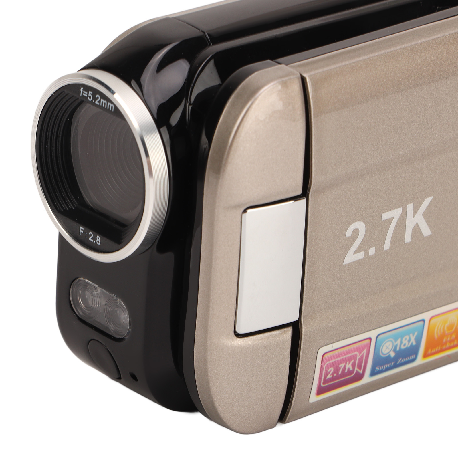 2.7K Video Camera Camcorder 48MP 18X Zoom 3 Inch 180 Degree Rotating Screen Night Vision Digital Camera Recorder with Remote for Travel Vlogging