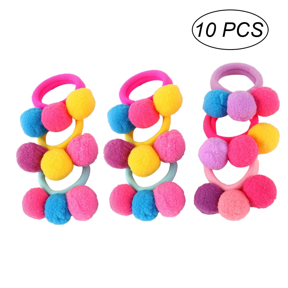 10PCS Elastic Rubber Band Cute Hair Ring Scrunchie Gift Girl Cartoon Hair Rope