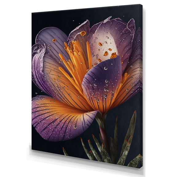 Designart Blooming Crocus II Canvas Wall Art