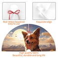 thumbnail image 3 of KLL 48" Christmas Tree Skirt Vintage Cute Corgi Sunflower Xmas Tree Skirts Mat for New Year Xmas Holiday Party Indoor Outdoor Home Decoration, 3 of 5