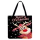 thumbnail image 1 of Feliz Navidad Elk Snowing-Bolsa mano lino gran capacidad, 1 of 2