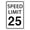 Speed Limit 25, variant on Speed Limit 25 Mph Sign Slow Down Traffic Sign, Road and Street 25 Signs 8X12inch