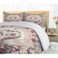 thumbnail image 5 of Ambesonne Vintage Romantic Duvet Cover Set, Doves and Roses, King, Pale Pink Pale Cadet Blue, 5 of 6