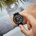 thumbnail image 3 of Mens Chronograph Waterproof Sports Analog Quartz Silicone Band Fashion Wrist Watch for Men, 3 of 7
